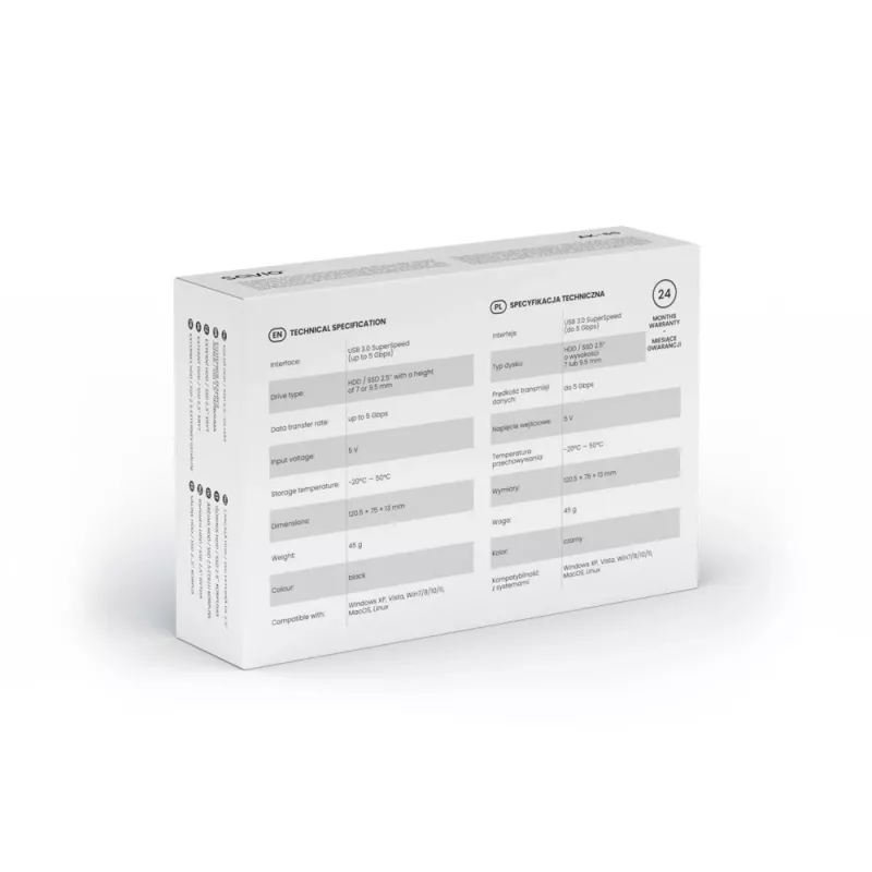 HDD/SSD korpuss SAVIO AK-65 Melns 2,5 collu SATA USB 3.0 5 Gbit/s Micro-USB