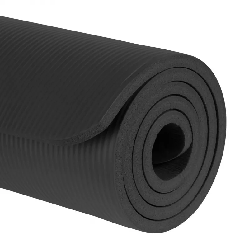 Vingrošanas paklājiņš Rebel RBA-3151-BK — melns, 1830×610 mm, 15 mm biezs