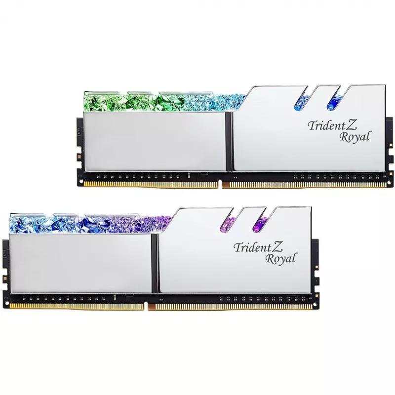 DIMM 64 GB DDR4-3600 (4x 16 GB) Quad-Kit, atmiņa, sudraba, F4-3600C16Q-64GTRSC, Trident Z Royal, INTEL XMP