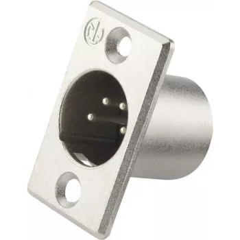Neutrik NC4MP - XLR - nerūsējošais tērauds - misiņš - niķelis - poliamīds - tērauds - cinks - misiņš - IP40 - 1,5 V (NC4MP)