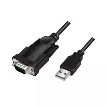 LogiLink AU0048A Seriālais kabelis Melns 1.5 m USB A DB-9