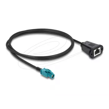 Koaksiālais kabelis DELOCK 90700 — 1 m, HSD Z uz RJ-45, melns/zils