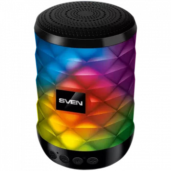 Skaļrunis SVEN PS-55, melns (5W, TWS, Bluetooth, FM, USB, microSD, 600 mA*h)