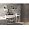 Vannas istabas puskolonna ar atvilktni Top E Shop Nel 30×30×85 cm balta matēta