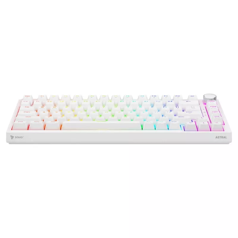 Savio ASTRAL WHITE JADE tastatūra Gaming USB QWERTY US International