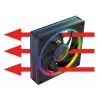 Dzesēšanas ventilators MODECOM VOLCANO LOOP 120 ARGB, 120 mm, PWM, 400–1400 RPM, melns