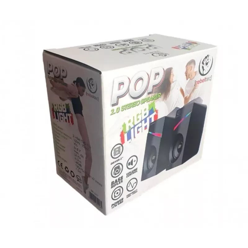 Stereo 2.0 skaļruņi POP, RBLGLO00047, 20W