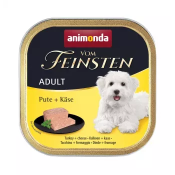 animonda Vom Feinsten Adult ar tītaru un sieru mitrā suņu barība, 150 g