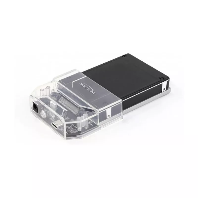DeLOCK USB Type-C dokstacija 1 x U.2 SSD melna