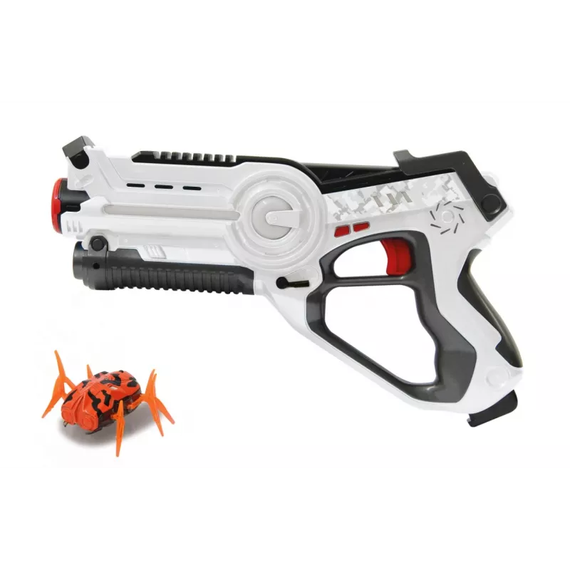 Jamara 410065 Impulse Laser Bug Hunt Set, rotaļu lāzerpistole ar mērķi, baltā/oranžā krāsā