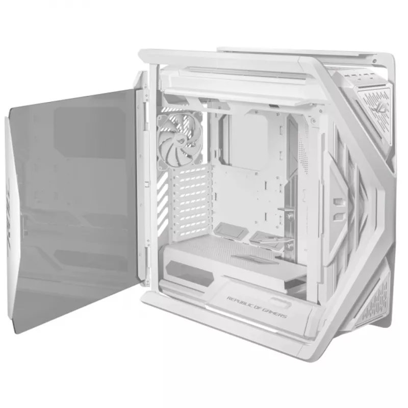 ASUS ROG GR701 Hyperion White, PC, Balts, ATX, EATX, micro ATX, Mini-ITX, Alumīnijs, Multi, Priekšpuse