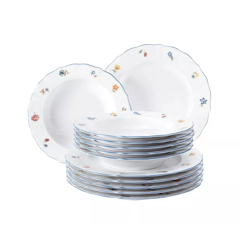 Seltmann Weiden galda piederumu komplekts 12 gab. Porcelāns Balts