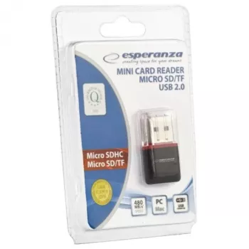 Esperanza EA134K karšu lasītājs Melna,Sudrabota,Caurspīdīga USB 2.0