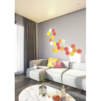 LED sešstūra paneļa gaisma Nanoleaf NL42-6002HX-15PK, RGB, 15 gab. iepakojumā, maiņstrāvas barošana