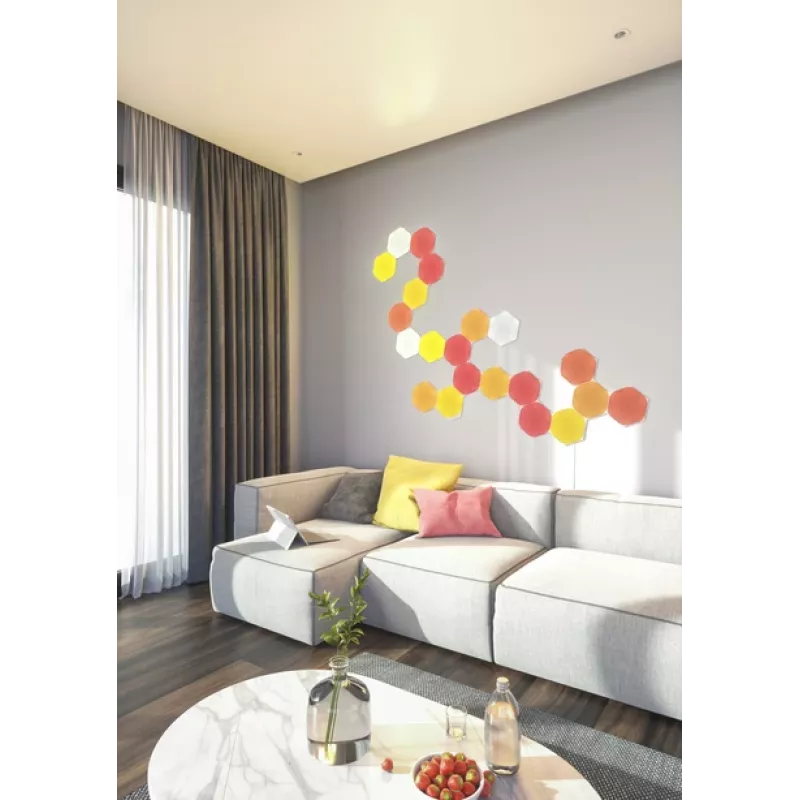 LED sešstūra paneļa gaisma Nanoleaf NL42-6002HX-15PK, RGB, 15 gab. iepakojumā, maiņstrāvas barošana