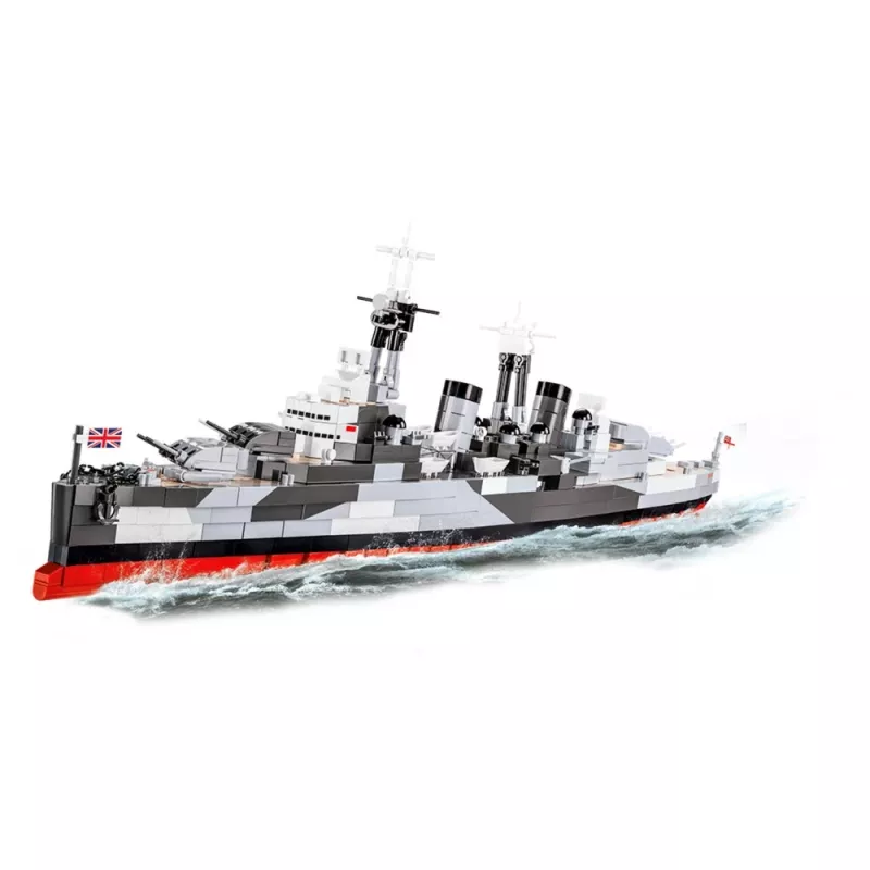 Konstruktors Cobi HMS Belfast 1:300 mēroga modelis COBI-4844, izstādes būvējums vēsturiskajam Karaliskās flotes vieglajam kreiserim