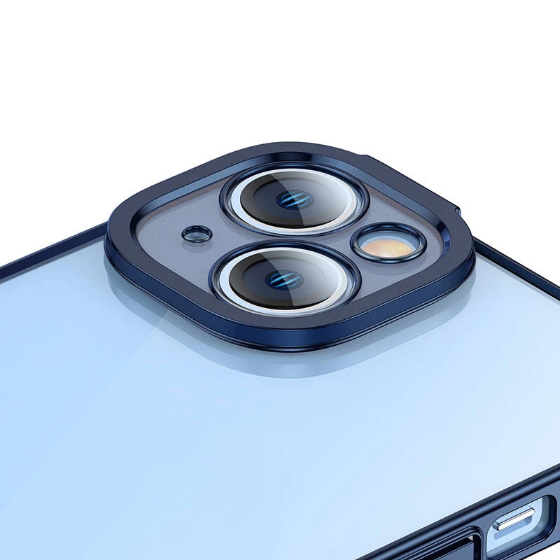 Aizsargmaciņa un rūdītā stikla komplekts Baseus iPhone 14 Plus — Glitter caurspīdīgs zils