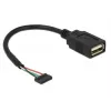 USB kabelis DeLOCK 84831 USB 2.0 0,15 m melns