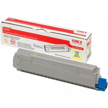 Tonera kasetne OKI 43487709 līdz 6000 lapām dzeltena