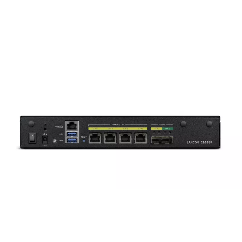 LANCOM 2100EF - SD-WAN vārteja - ar optisko šķiedru un Ethernet - 1GbE, 2.5GbE - 1U - mākoņpārvaldīta - galda/statīva montāža (61109)
