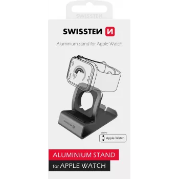 Alumīnija statīvs SWISSTEN 25005200 Apple Watch Series 1–6, pelēks
