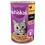Mitra kaķu barība Whiskas 400 g — vistas garša, pieaugušiem kaķiem, burka