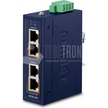 Industriālais Ethernet slēdzis PLANET IPOE-260 2-portu Gigabit PoE