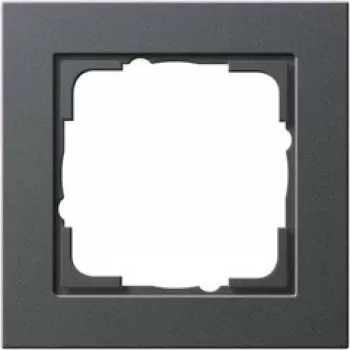 Slēdža vāciņa plāksne GIRA E2 Antracīts — termoplastiska, bezskrūvju, 80.8×80.8×9.3 mm