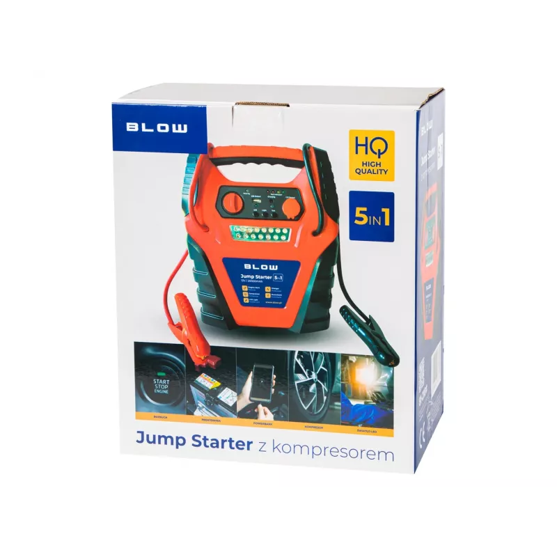 Jump Starter kompresora taisngriezis 5in1