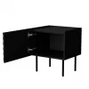 Naktsgaldiņš Cama meble LUCCA, 2 gab., 47x40x52 cm, melns, MDF/skaidu plātne