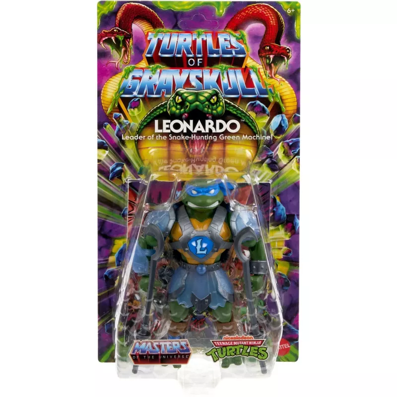 Action figure MATTEL MotU Origins Core Leonardo JBN03 – kolekcionējama 6 collu mēroga, locīklu figūriņa