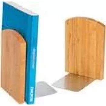 Grāmatu balsts WEDO 61 1207 — Bambuss, Brūns, 120×117×172 mm (pāris)