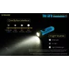 Atslēgu piekariņa lukturītis Nitecore TIKI GITD BLUE — pelēks, USB atkārtoti uzlādējams, 1 lm, 55 mm, 12 g, IP66, triecienizturīgs