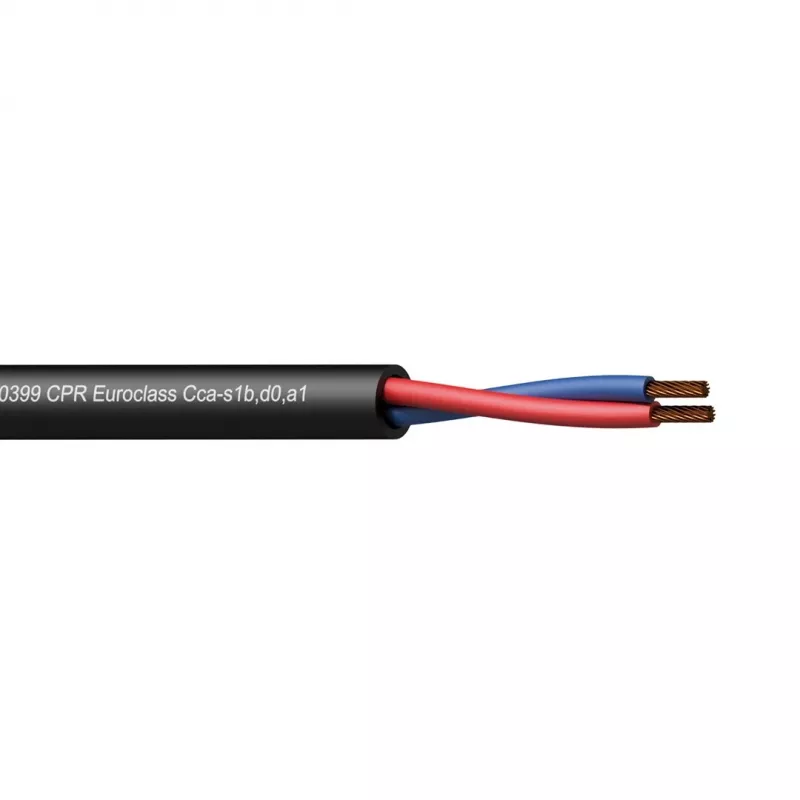 Audio kabelis PROCAB CLS215-CCA/1 100m melns varš AWG 16