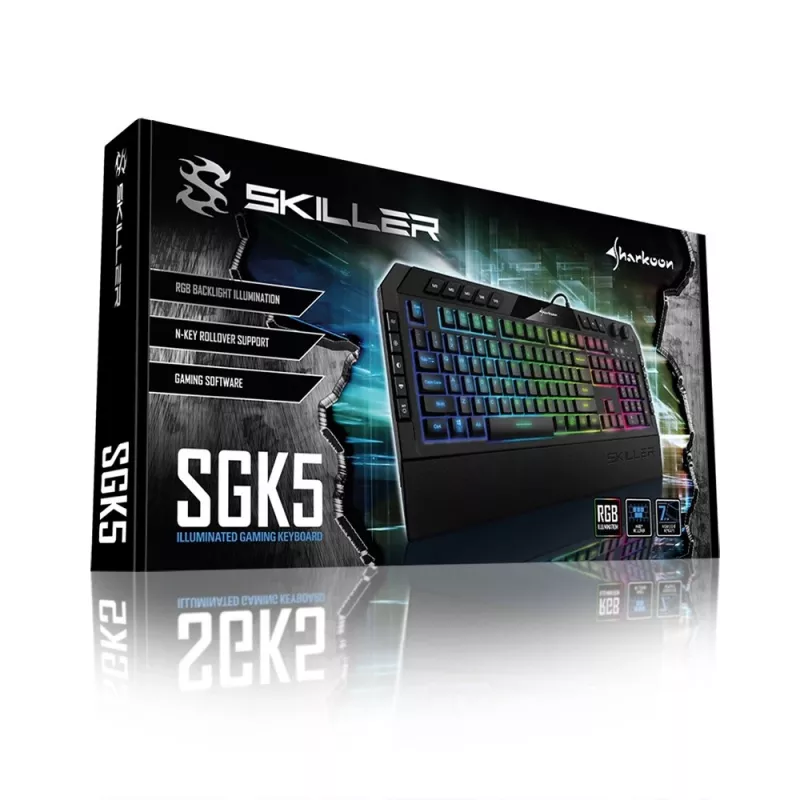 Sharkoon Skiller SGK5 tastatūra Gaming USB QWERTZ Vācu Melna