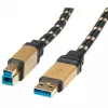 USB 3.0 kabelis ROLINE GOLD Type A V – B V 3,0 m