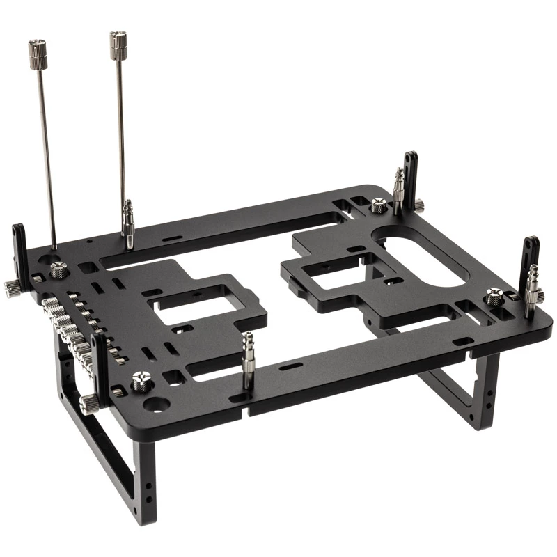 Streacom benchtable BC1 Mini V2 melns — kompakts, pasīvi dzesējams atvērta rāmja korpuss