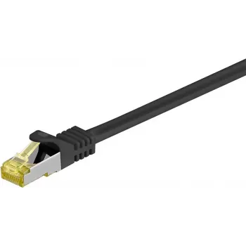 Wentronic Goobay Cat.7 neapstrādāts komutācijas kabelis, S/FTP (PiMF), Melns, 15 m - LSZH bez halogēna, Varš, RJ45 spraudnis (91653)