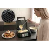 Vafeļu cepējs PROMIS WAP1600 — 2 porciju taisnstūra plātnes, 1200 W, nepiedegošas, termostats, aukstnesis rokturis, LED indikatori