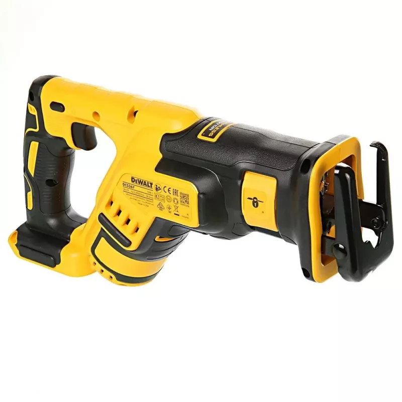 Virzuļzāģis DeWalt DCS367N 18V, gājiens 2.86 cm, griešanas dziļums kokā 30 cm / metālā 10 cm, svars 2.3 kg