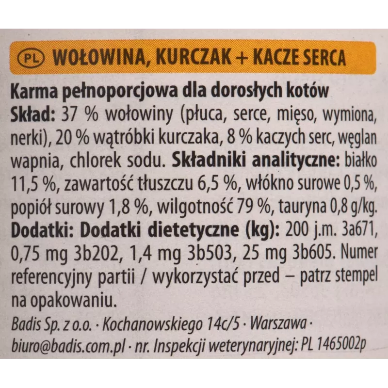 Mitrā kaķu barība animonda Carny liellopu gaļa konservā 400 g — pieaugušiem kaķiem, bez lipekļa, bez sojas un cukura