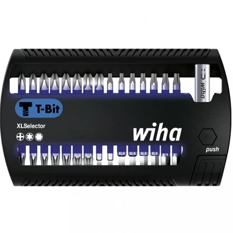WIHA 41830 - bitu komplekts XLSelector, 31 gabalu jaukts, 25 mm, T veida uzgaļi (41830)