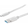 USB kabelis ShiverPeaks BS13-31046 USB 3.2 Gen 1 3m USB A USB C balta