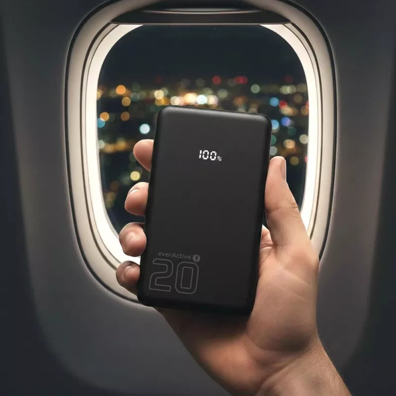 Ārējais akumulators everActive EB-22QB 20 000 mAh, 2× USB-C 20 W, Quick Charge 4.0