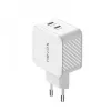 Nevox 45W Dual USB-C Power Delivery GaN lādētājs, balts, modelis 2569