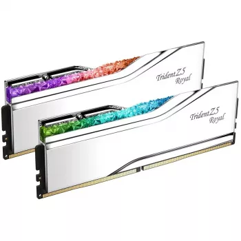 DIMM 48 GB DDR5-7200 (2x 24 GB) Dual-Kit, atmiņa sudraba krāsā, F5-7200J3646F24GX2-TR5S, Trident Z5 Royal, INTEL XMP