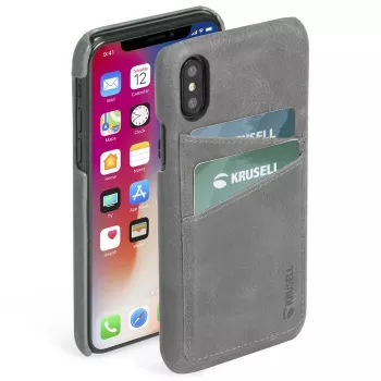 Cover Krusell Sunne iPhone XS Max Vintage pelēka