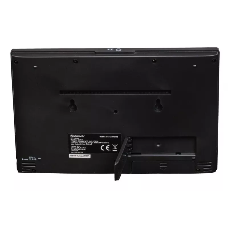 Denver WS-650 digitālā meteoroloģiskā stacija ar iekštelpu un āra termometru, barometru, higrometru