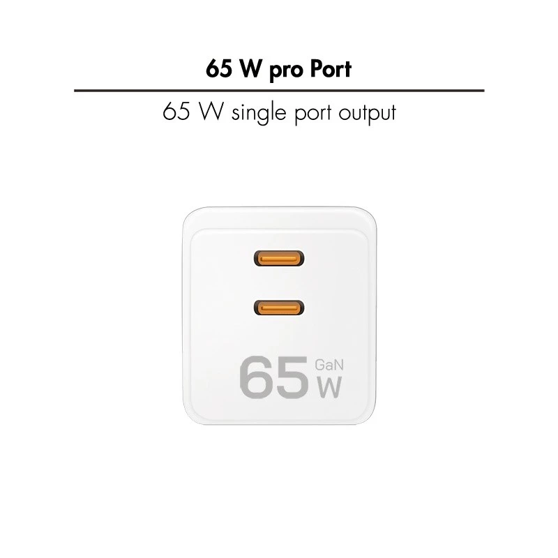 Divkāršs USB ligzdas adapteris 65W, 2xUSB-C, balts