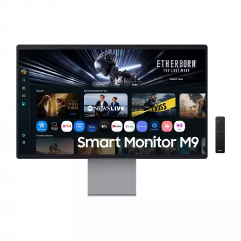 Samsung M90SF datora monitors 81,3 cm (32 colli) 3840 x 2160 pikseļi 4K Ultra HD OLED Sudrabs